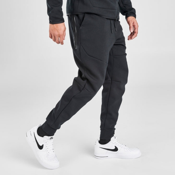 NIKE SPORTSWEAR TECH FLEECE JOGGERS  BLACK MENS NEW - Picture 5 of 7